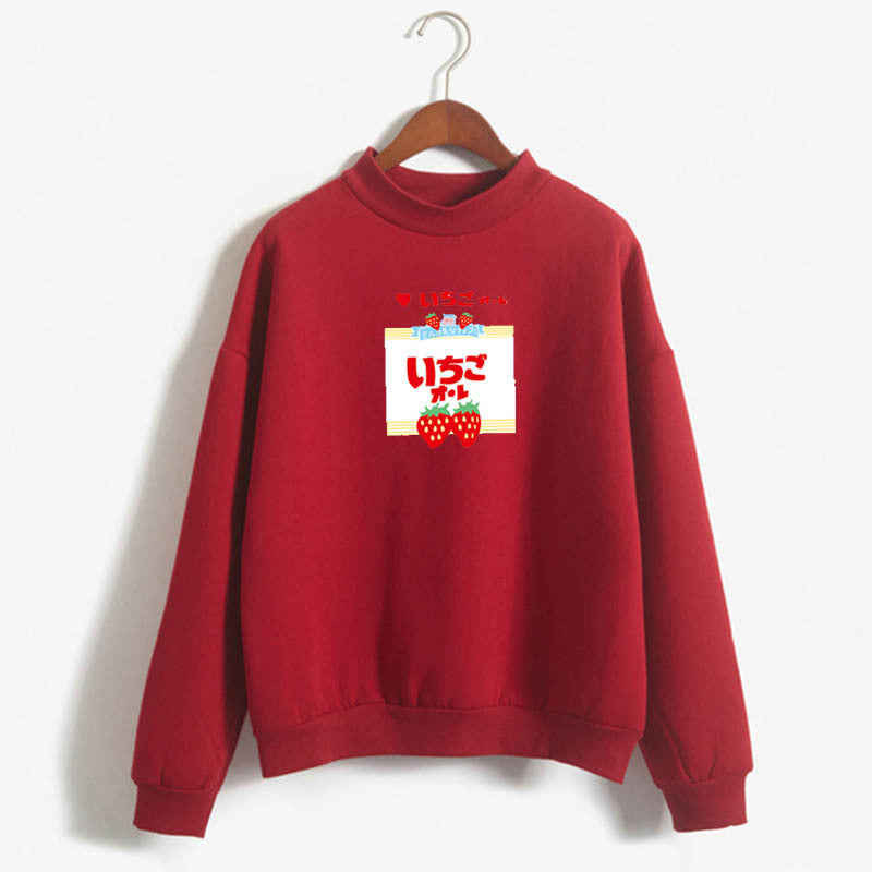 Strawberry Kawaii Long Sleeve Sweatshirt - Cherry Bomb