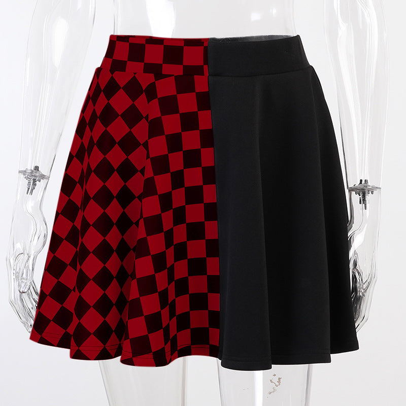 Checkered Gothic Mini Skirt