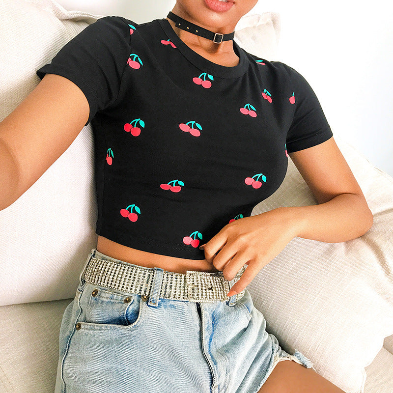 Black Cherry Crop Top - Cherry Bomb