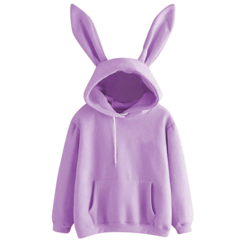 Hooded Rabbit Ears Sweatshirt - Cherry Bomb