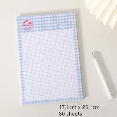 Kawaii Grid Memo Note Pads - Cherry Bomb
