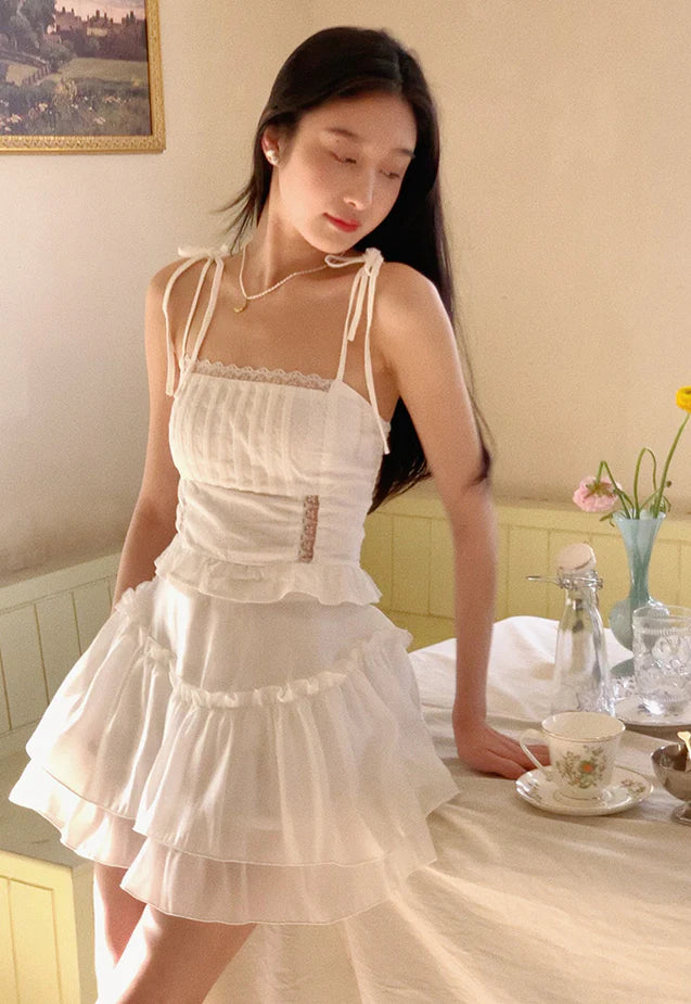Fresh Tulip Top and Skirt Set - Cherry Bomb