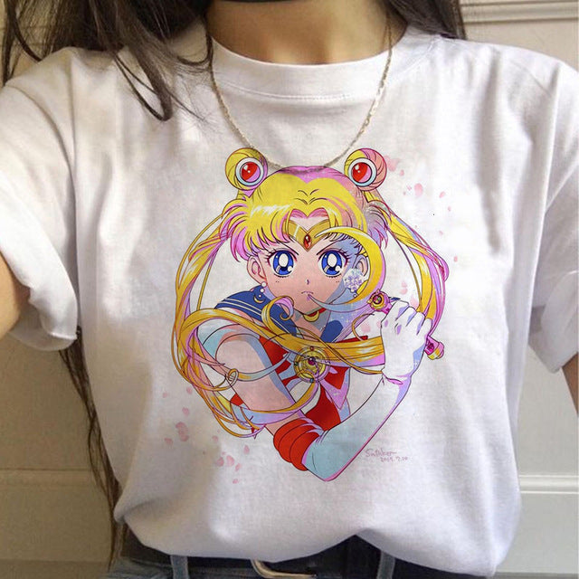 Sailor Moon Graphic Cartoon T-shirt