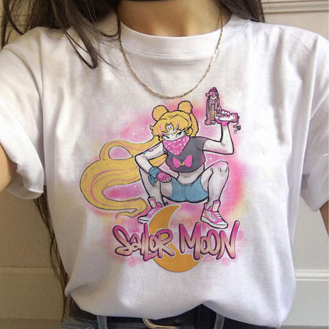 Sailor Moon Graphic Cartoon T-shirt