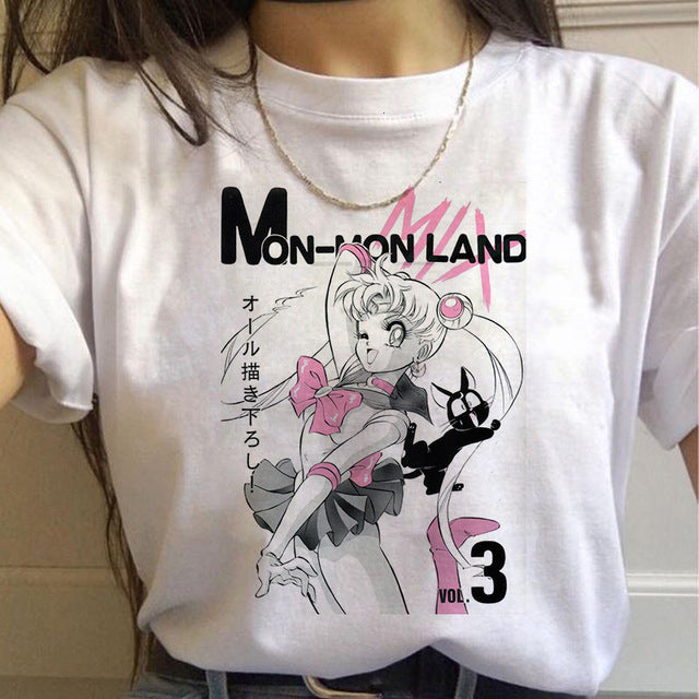 Sailor Moon Graphic Cartoon T-shirt
