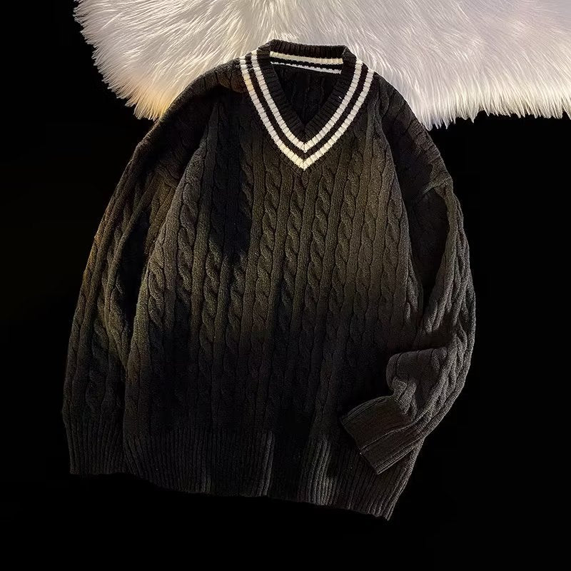 Preppy Style Knitwear Coat