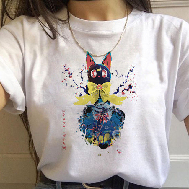Sailor Moon Graphic Cartoon T-shirt
