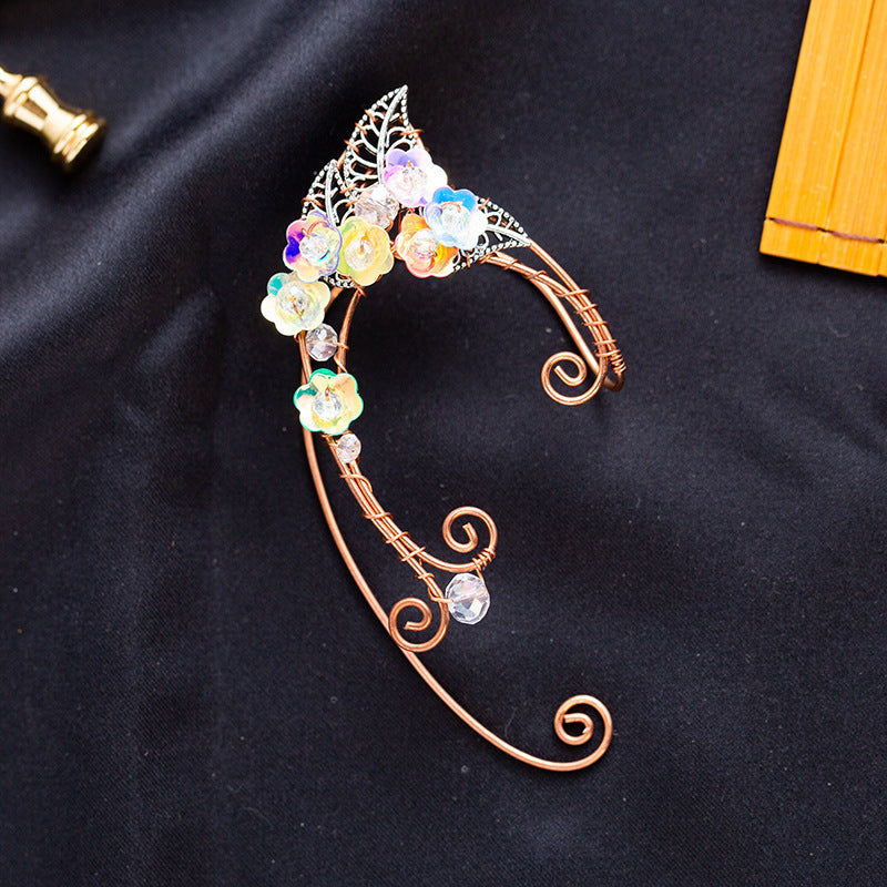 Magical Floral Elf Ear Clip