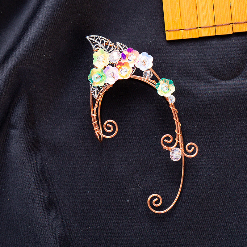 Magical Floral Elf Ear Clip