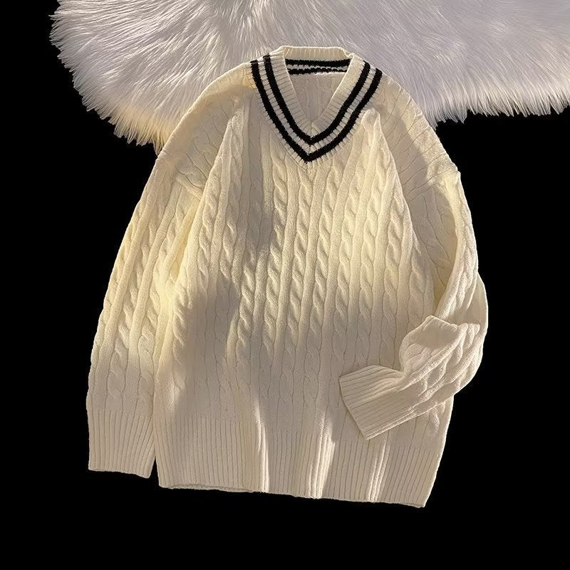Preppy Style Knitwear Coat