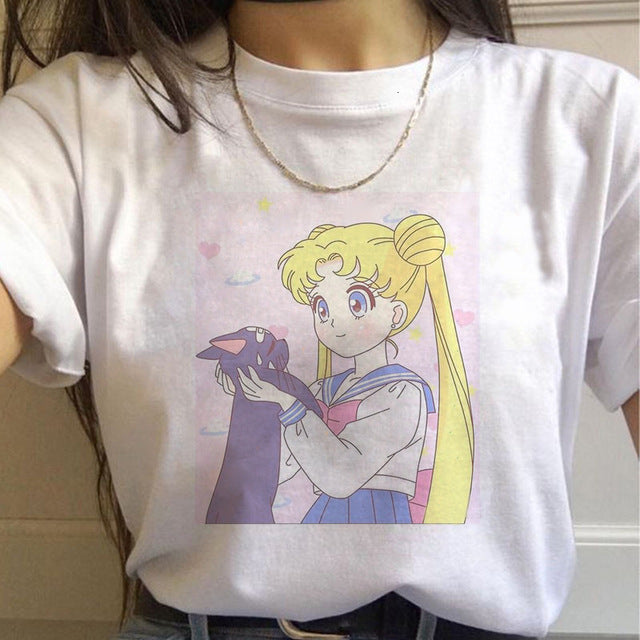 Sailor Moon Graphic Cartoon T-shirt