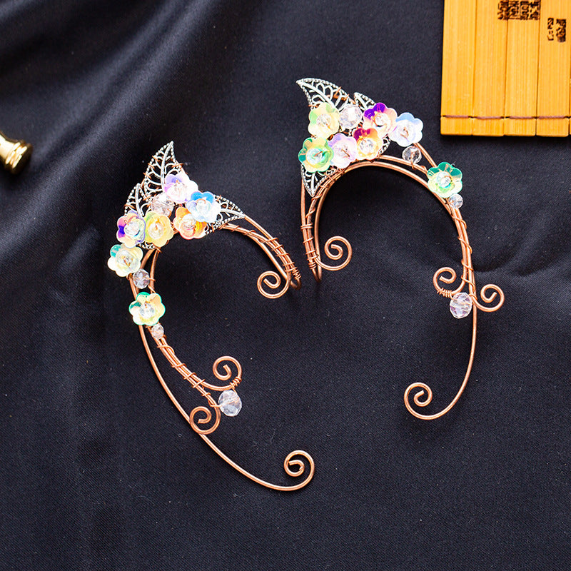 Magical Floral Elf Ear Clip