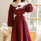 French Preppy Navy Collar Dress