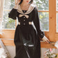 French Preppy Navy Collar Dress