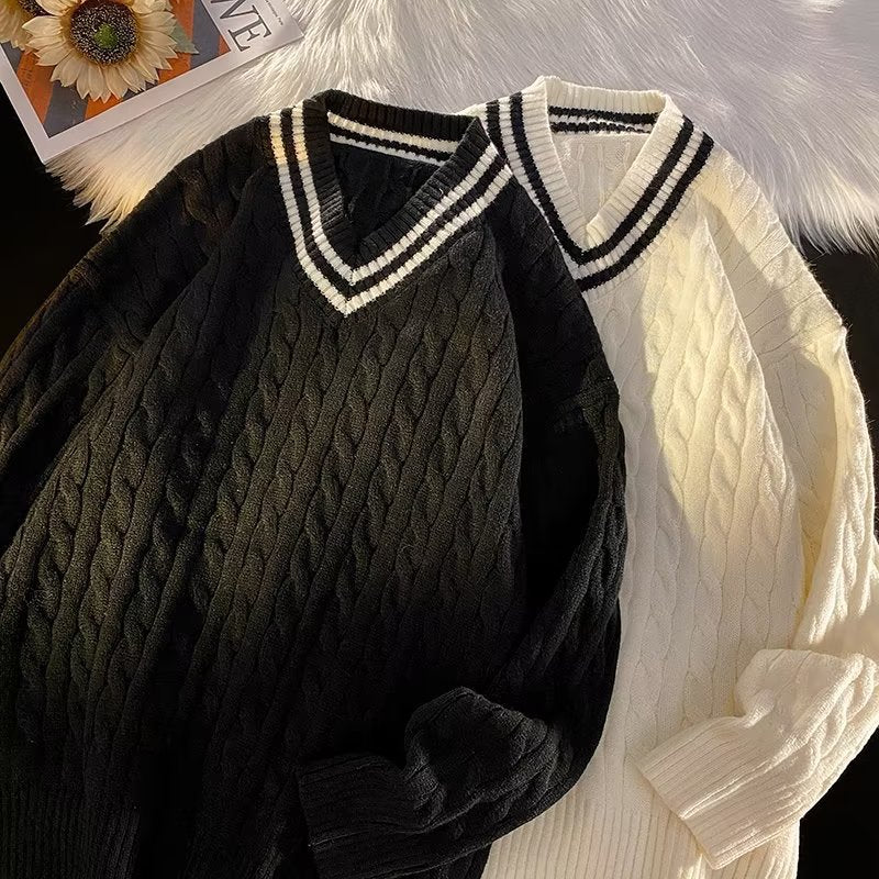 Preppy Style Knitwear Coat