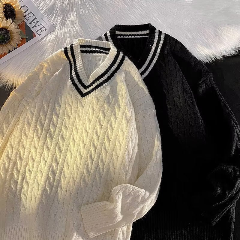 Preppy Style Knitwear Coat