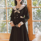French Preppy Navy Collar Dress
