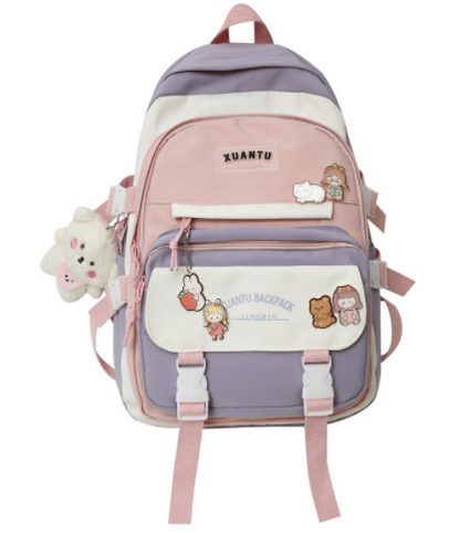 Stylish Fashion All-match Backpack - Cherry Bomb