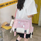 Sweet Kawaii Canvas Crossbody Messenger Bag - Cherry Bomb