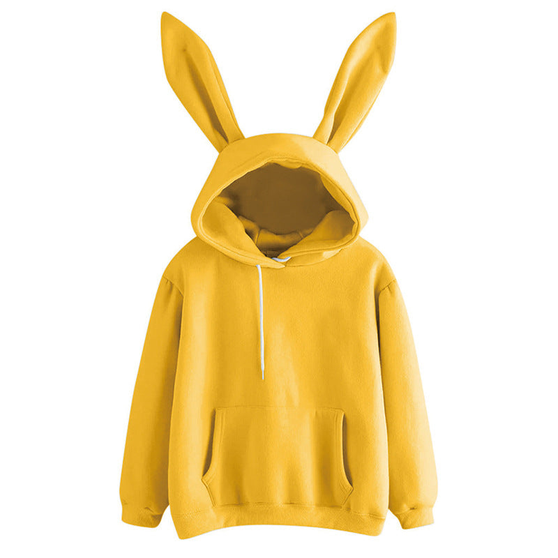 Hooded Rabbit Ears Sweatshirt - Cherry Bomb