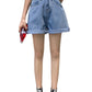 Vintage High-Waisted Denim Shorts - Cherry Bomb