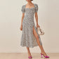 Vintage Casual Slit Dress