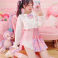 Cotton Candy Plaid Pleated Skirt