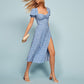 Vintage Casual Slit Dress