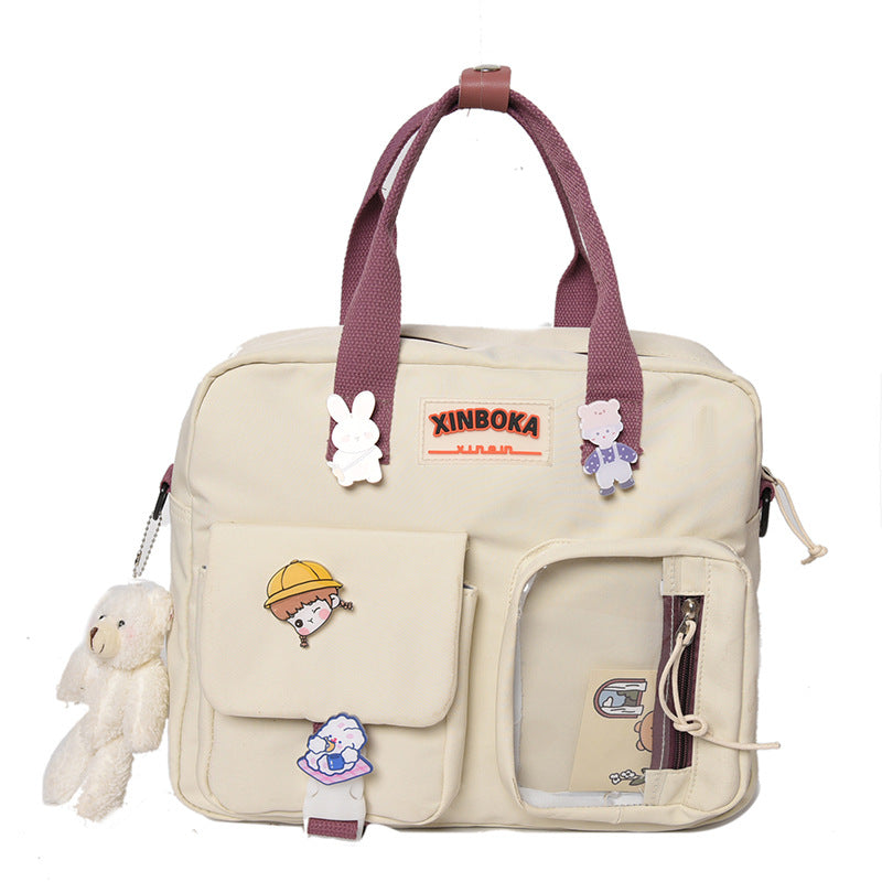 Multiple Style Canvas Backpack Shoulder Bag - Cherry Bomb