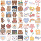 Cartoon Korean Bear Doodle Stickers - Cherry Bomb