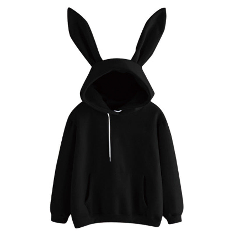 Hooded Rabbit Ears Sweatshirt - Cherry Bomb