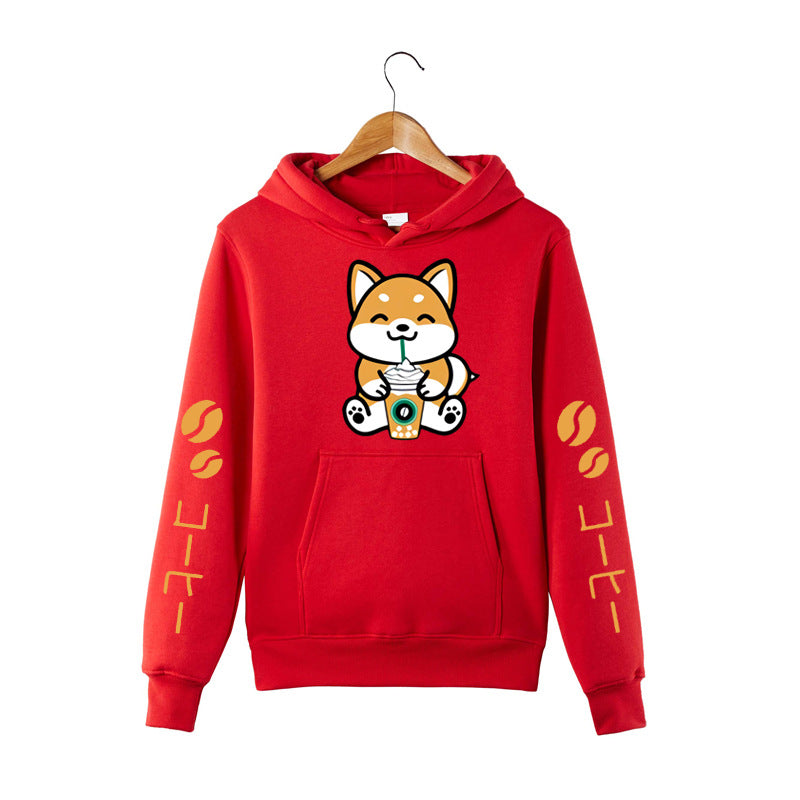 Coffee Shiba Inu Hoodie - Cherry Bomb