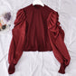 Bubble Sleeve Shirt - Cherry Bomb