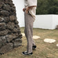 Coffee Plaid Suit Pants