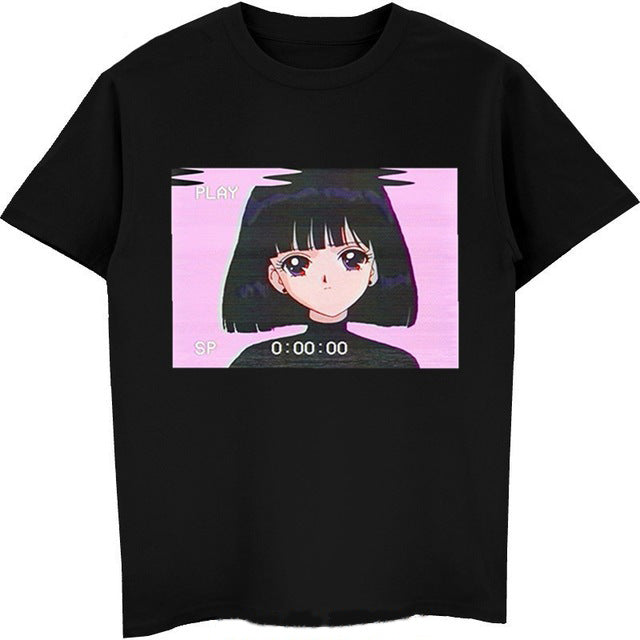 Sailor Saturn | Sailor Moon Retro Vaporwave T-shirt - Cherry Bomb