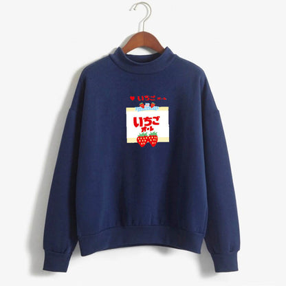 Strawberry Kawaii Long Sleeve Sweatshirt - Cherry Bomb
