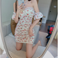Floral Off The Shoulder Dress - Cherry Bomb