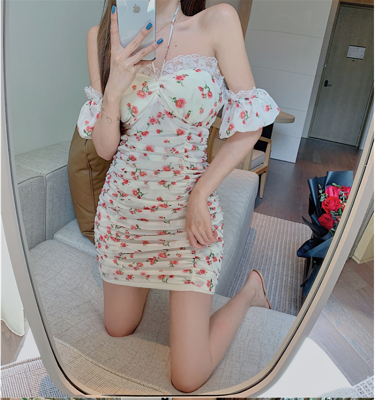 Floral Off The Shoulder Dress - Cherry Bomb