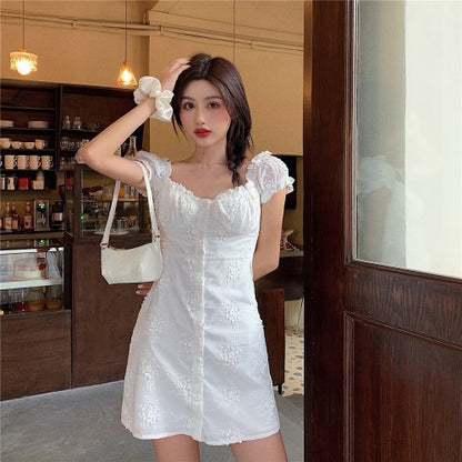 Darling Sweet Puff Sleeve Dress