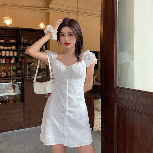 Darling Sweet Puff Sleeve Dress