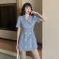 Light Academia Plaid Suit Dress