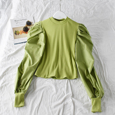 Bubble Sleeve Shirt - Cherry Bomb