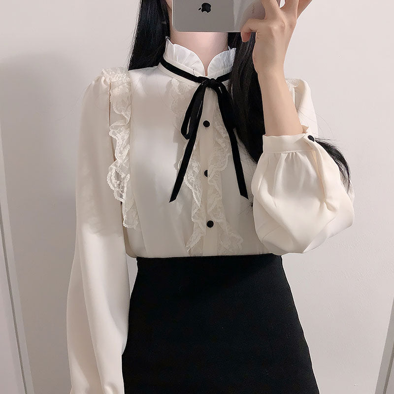 Chiffon Vintage Blouse - Cherry Bomb