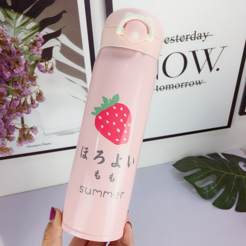 Strawberry Print Stainless Steel Thermos - Cherry Bomb
