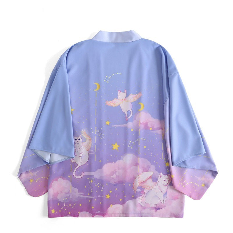 Astro Cat Angel Kimono