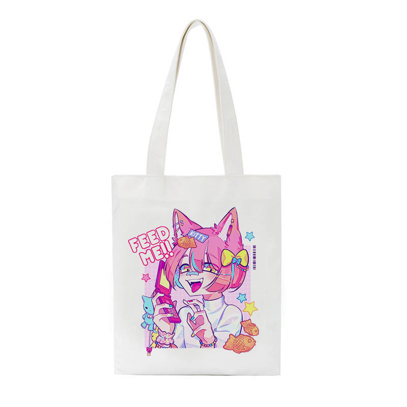 Harajuku Anime Canvas Bag - Cherry Bomb