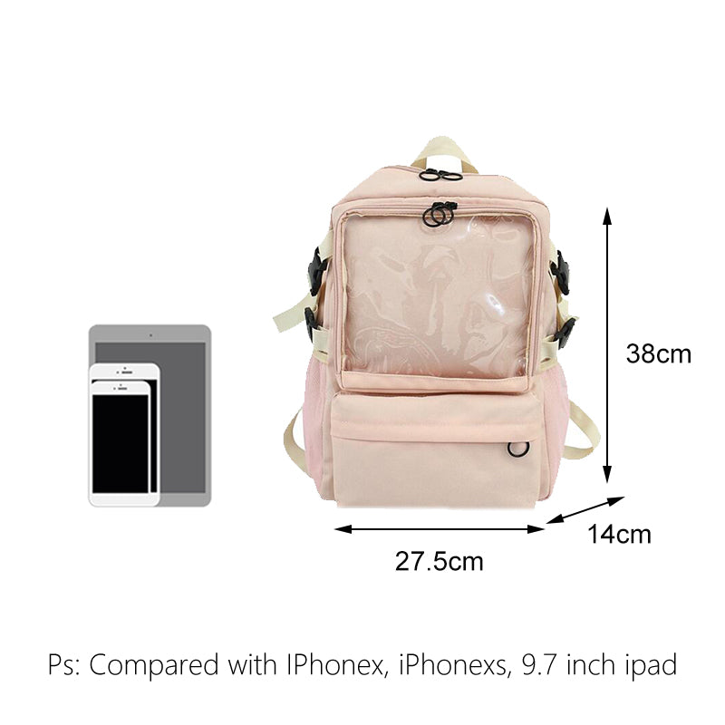 Japanese school backpack female student canvas bag - Cherry Bomb