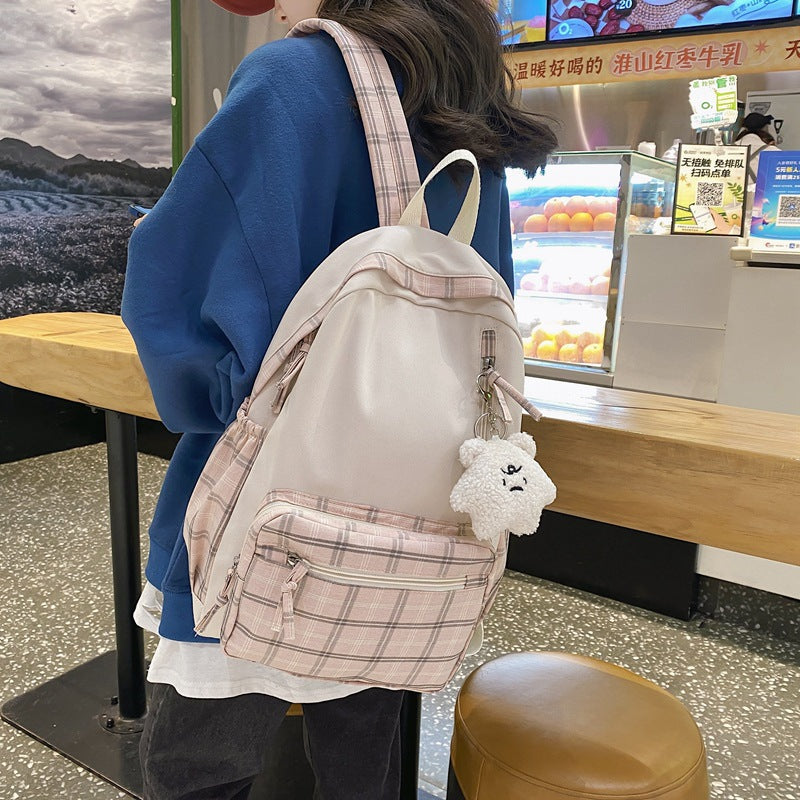 Casual Backpack with Pendant - Cherry Bomb