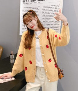 Strawberry Pink Cardigan - Cherry Bomb