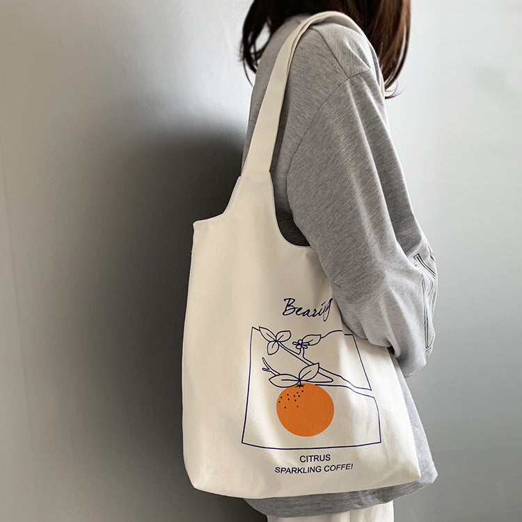 Casual Canvas Tote Bag - Cherry Bomb